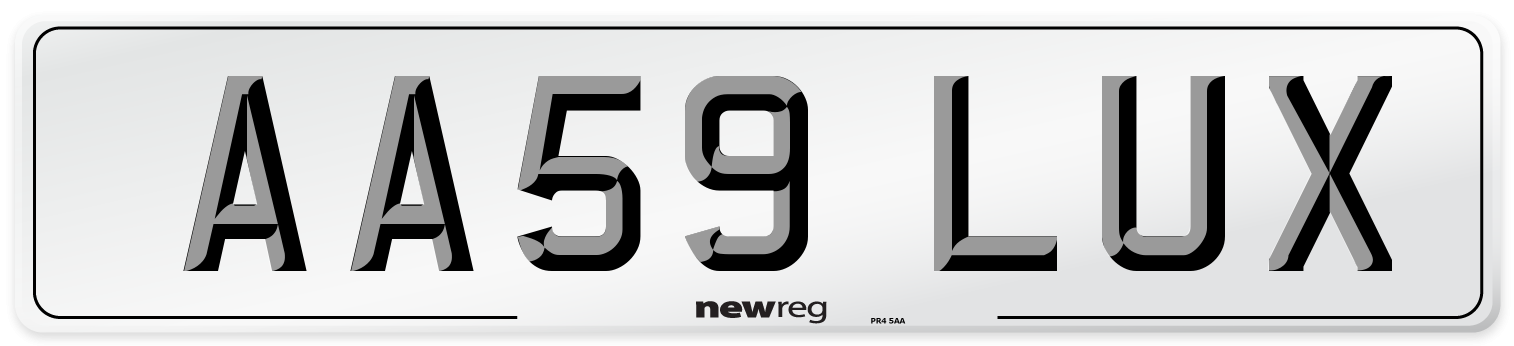 AA59 LUX Number Plate from New Reg